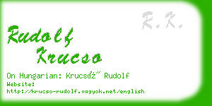 rudolf krucso business card